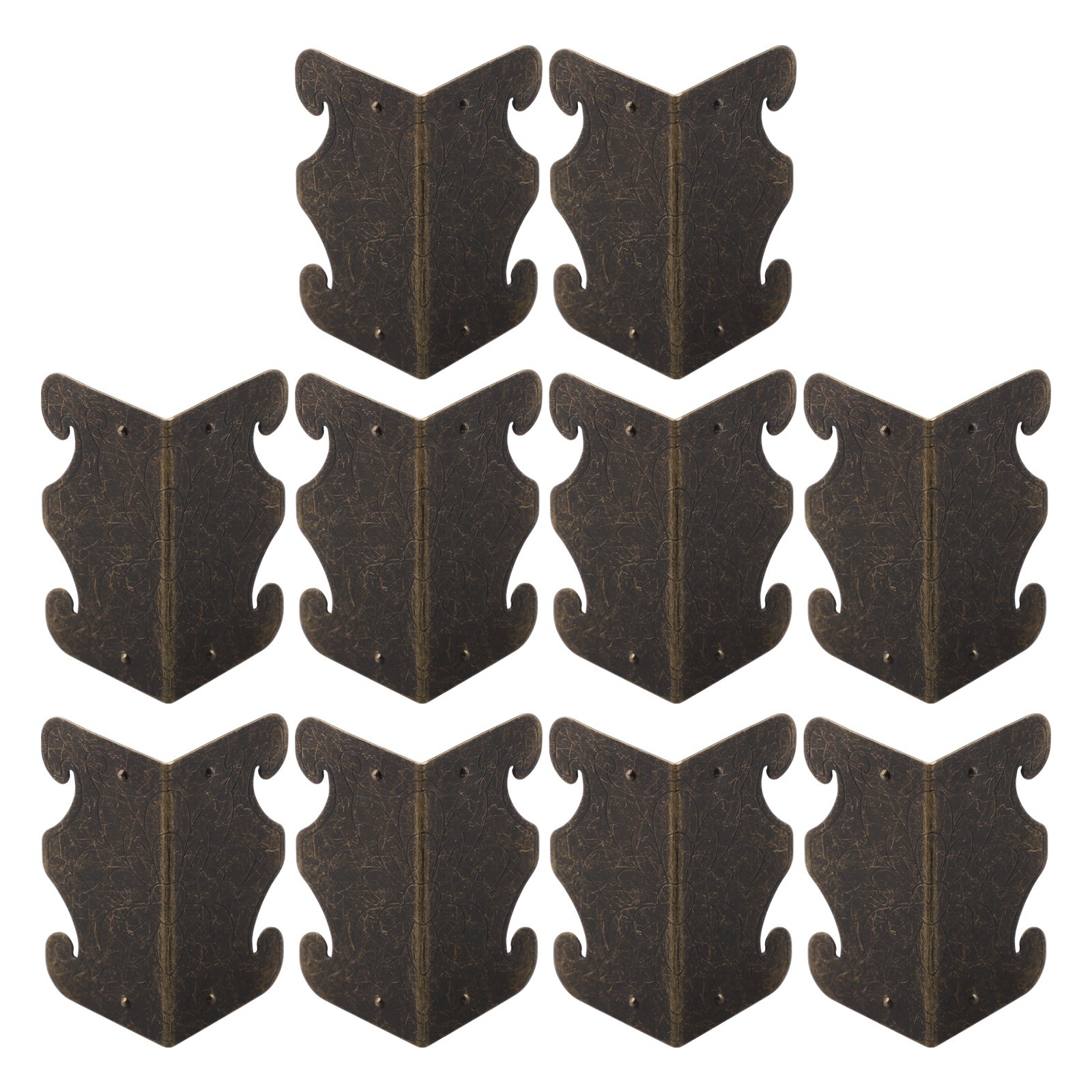 Elegante scatola in legno stile vintage protezioni piedi con staffe in ferro set - Foto 32 di 36