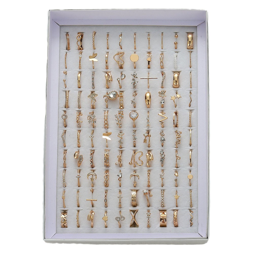 Diverse Collection of 45 Alloy Rings Ideal for Creative Outfit Pairing - Picture 14 of 14