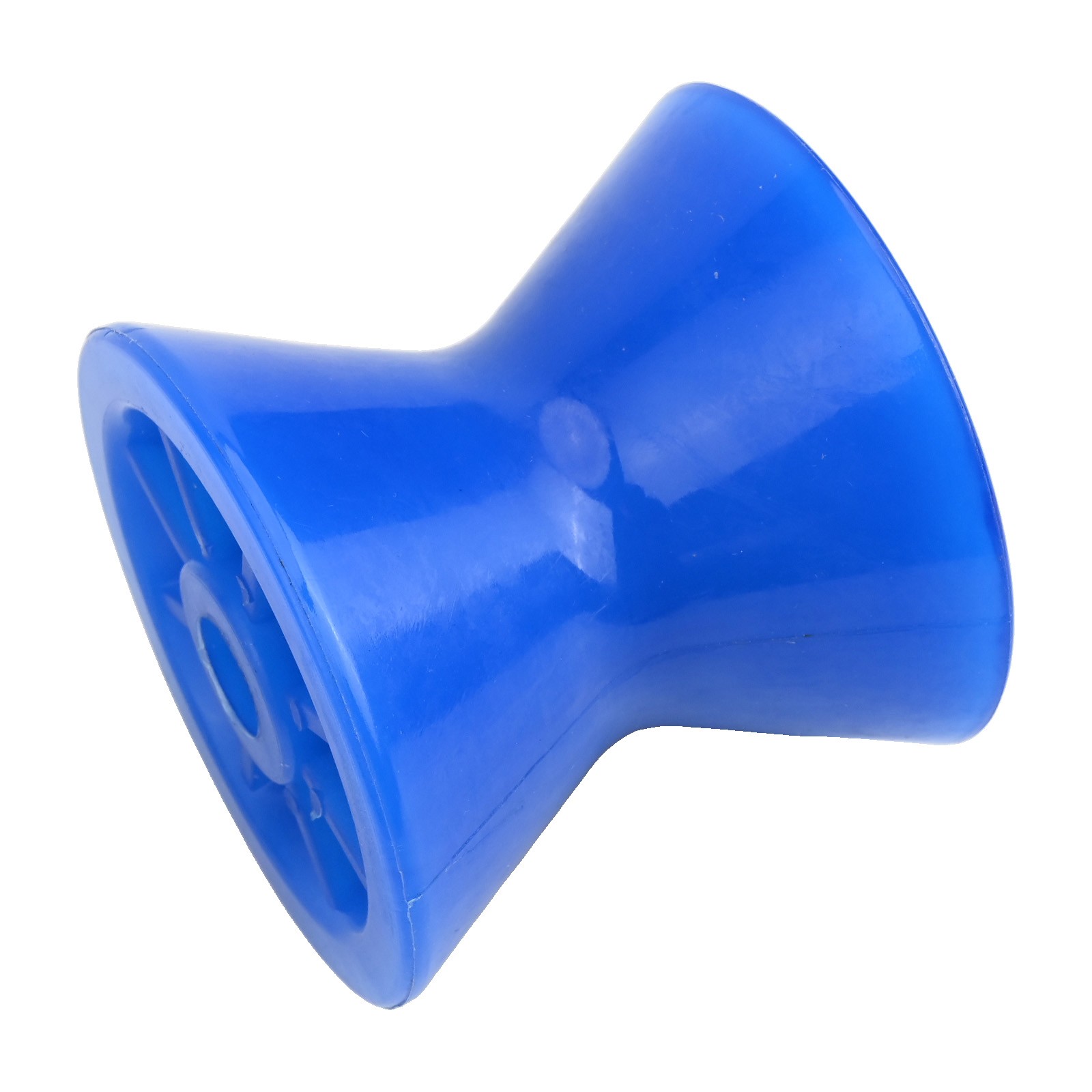 Boat Rollers Ribbed Wobble Roller, Pack Of 4 Blue PP High Temp Resistant Marine Ribbed Wobble Roller Boat Trailer Roller Wheel Rolling Tool Replacement For Boat Marine Yacht Trailer, 108x75x19mm Trailer Wobble