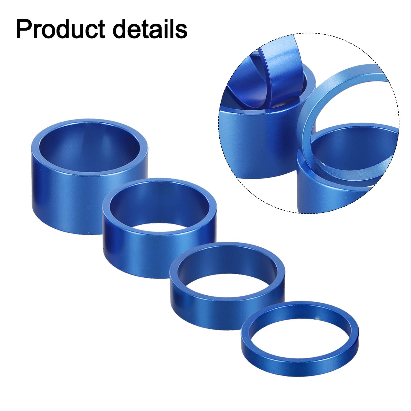 Aluminum Alloy 4Pcs/set Bike Headset Spacer for 28 6mm Front Fork Stem - Imagen 25 de 29
