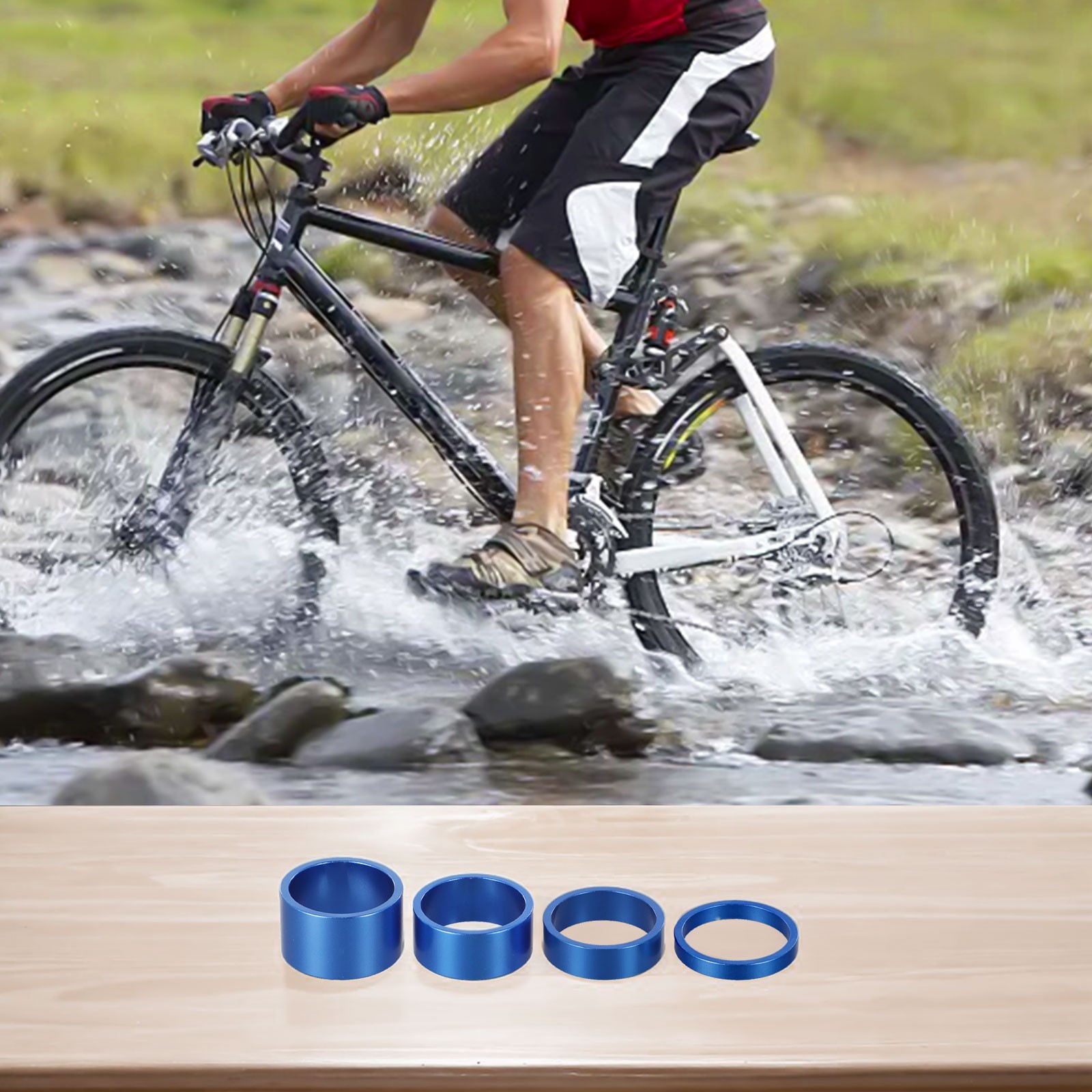 Aluminum Alloy 4Pcs/set Bike Headset Spacer for 28 6mm Front Fork Stem - Imagen 19 de 29