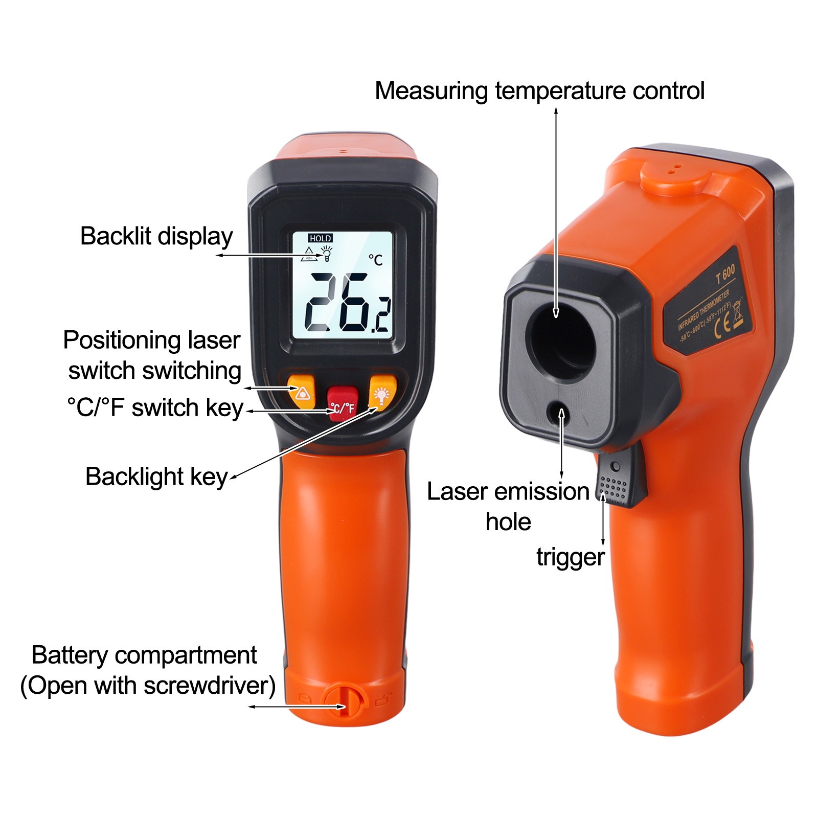 Multifunktionales Infrarot Thermometer zur präzisen Temperaturüberwachung - Bild 20 von 24