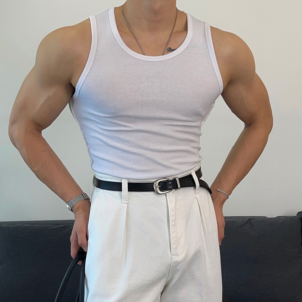 Casual Mens Sleeveless Tank Top for Bodybuilding and Leisure Activities - Picture 17 of 22
