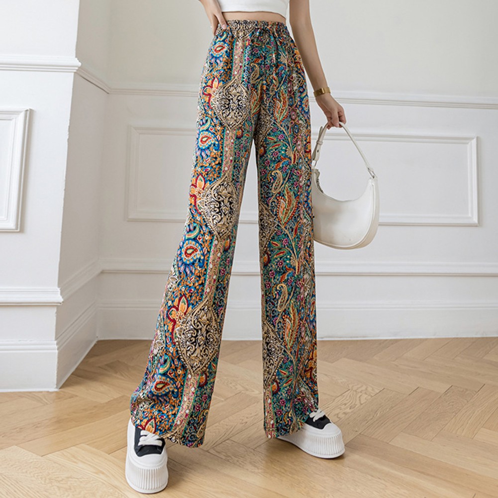 Trendige lockere Hose mit weitem Bein für Damen mit leuchtendem Sommer Batik Mu - Bild 16 von 32