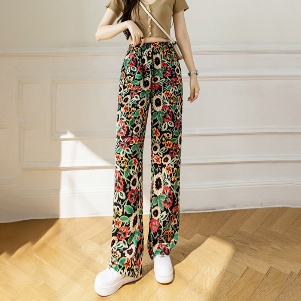 Trendige lockere Hose mit weitem Bein für Damen mit leuchtendem Sommer Batik Mu - Bild 21 von 32