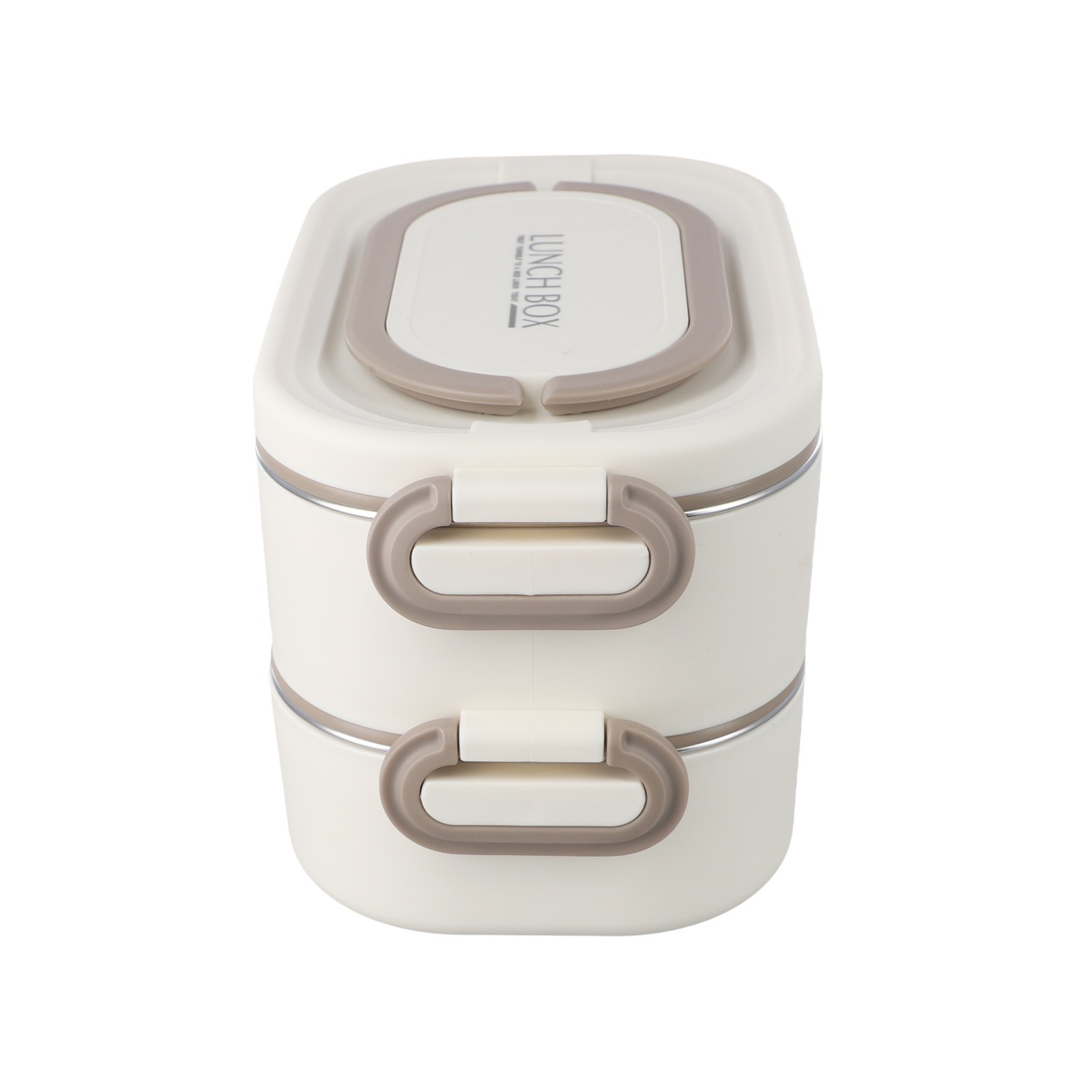 Stainless Steel Lunch Box 3 Layers Removable Inner Container Microwave Safe