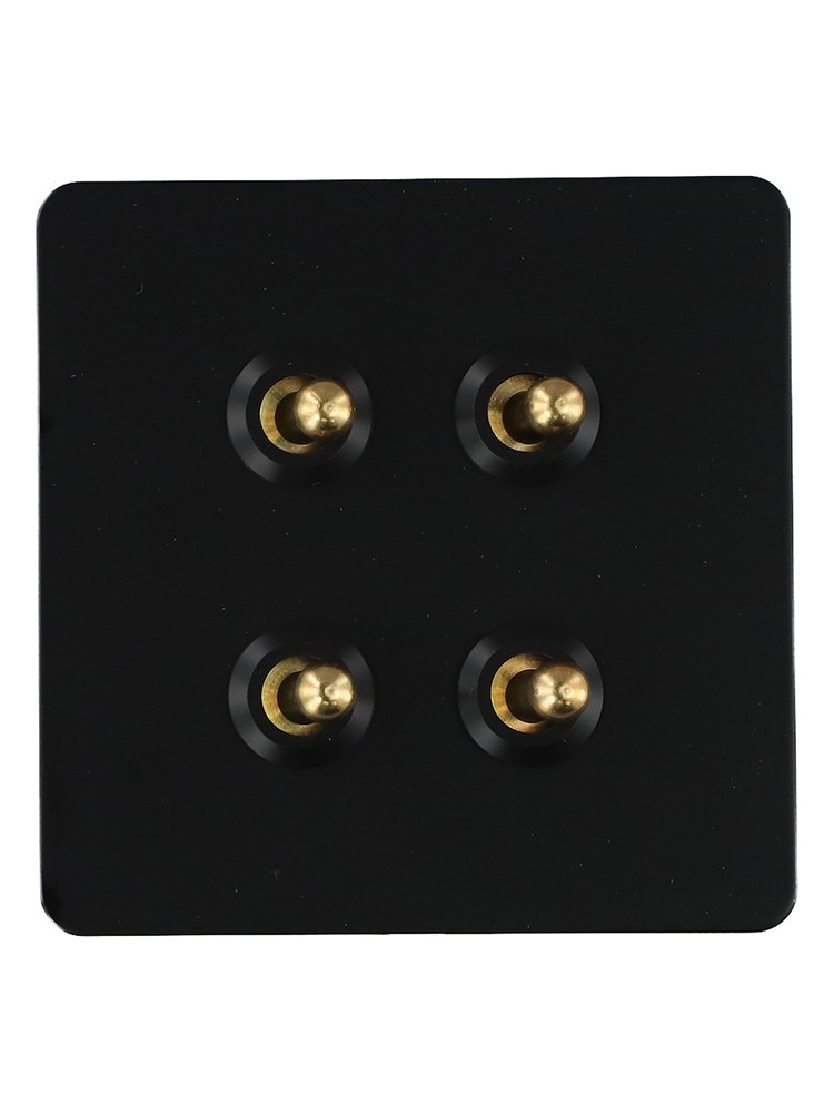 Interruptor de luz de palanca de latón de 86 mm de diseño innovador con panel metálico - Imagen 61 de 63