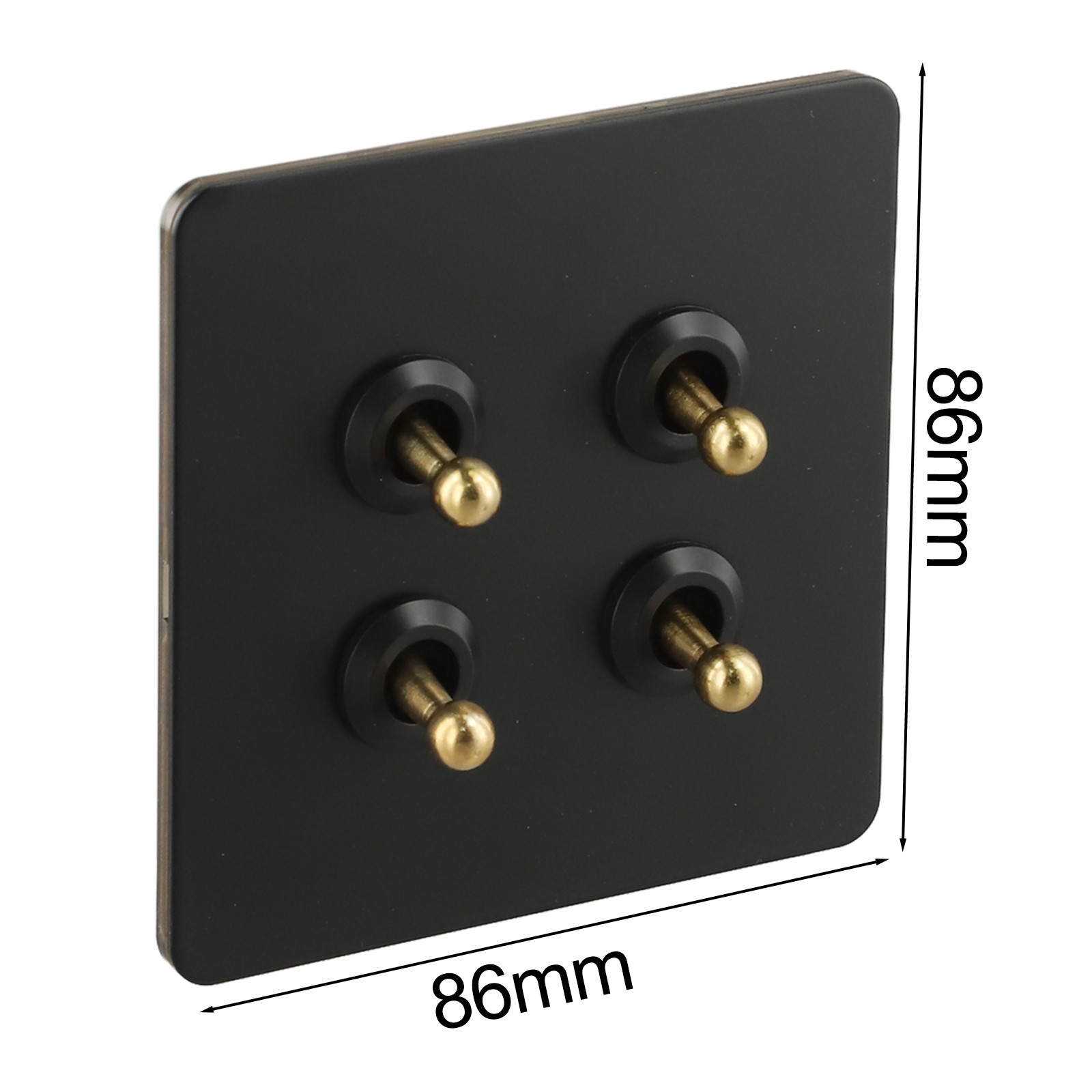 Interruptor de luz de palanca de latón de 86 mm de diseño innovador con panel metálico - Imagen 57 de 63