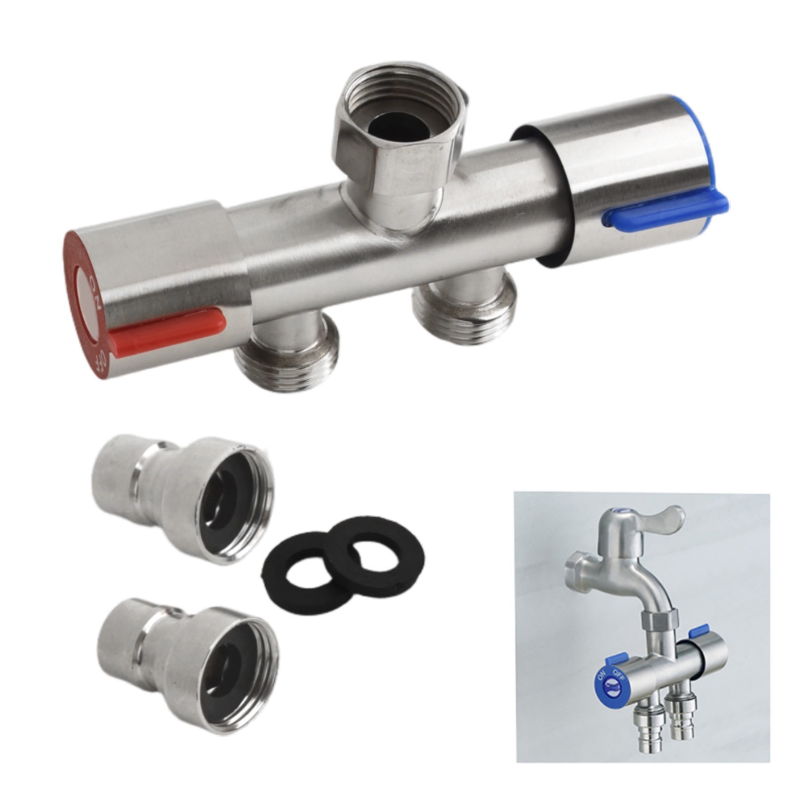 Water Diverter Valve with Two Outlets for Washing Machines and Toilets - Picture 37 of 47