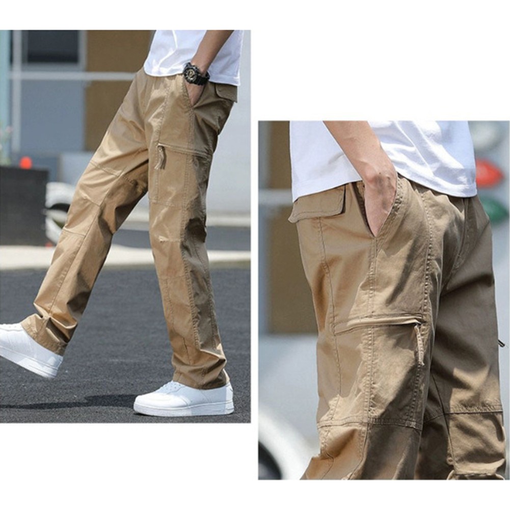 Stylish and Functional Men's Multi Pocket Cargo Trousers for Any Occasion - Picture 14 of 32