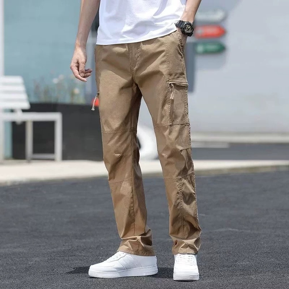Stylish and Functional Men's Multi Pocket Cargo Trousers for Any Occasion - Picture 13 of 32