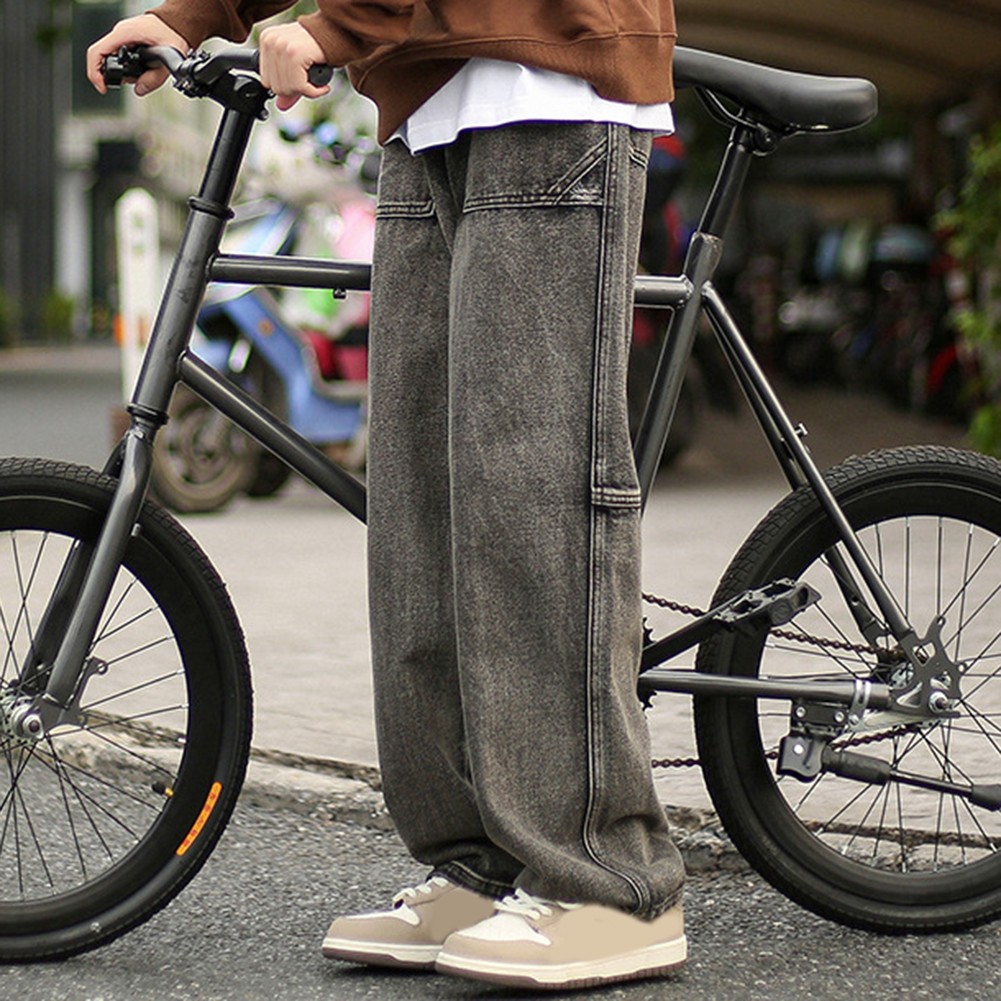 Mens Trendy Retro Large Size Loose Straight Casual Long Pants for Daily Wear - Picture 18 of 60