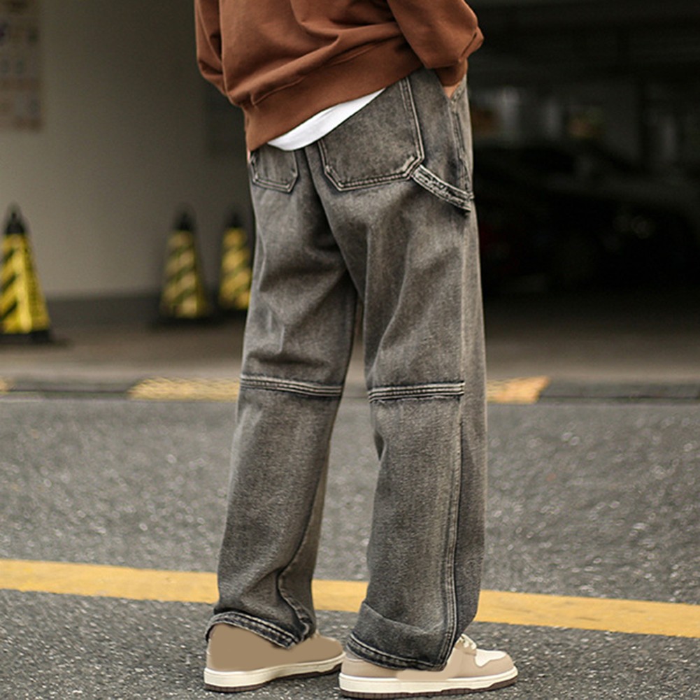 Mens Trendy Retro Large Size Loose Straight Casual Long Pants for Daily Wear - Picture 20 of 60