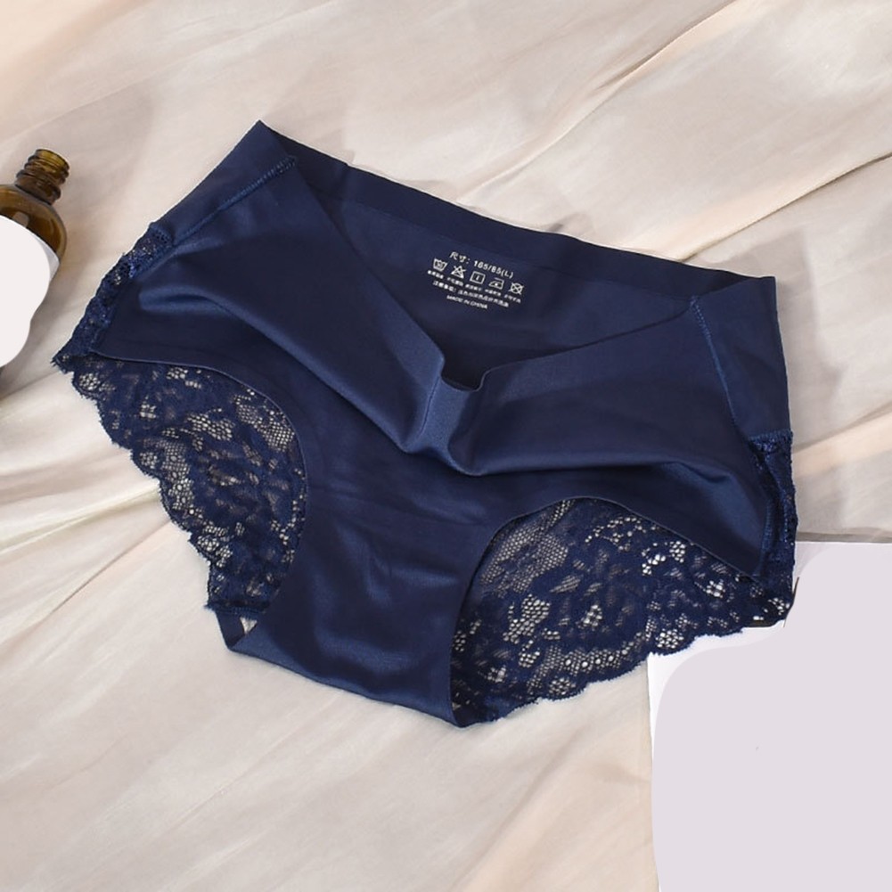 Breathable Ice Silk Underwear for Women with Seamless Lace and Comfortable Fit