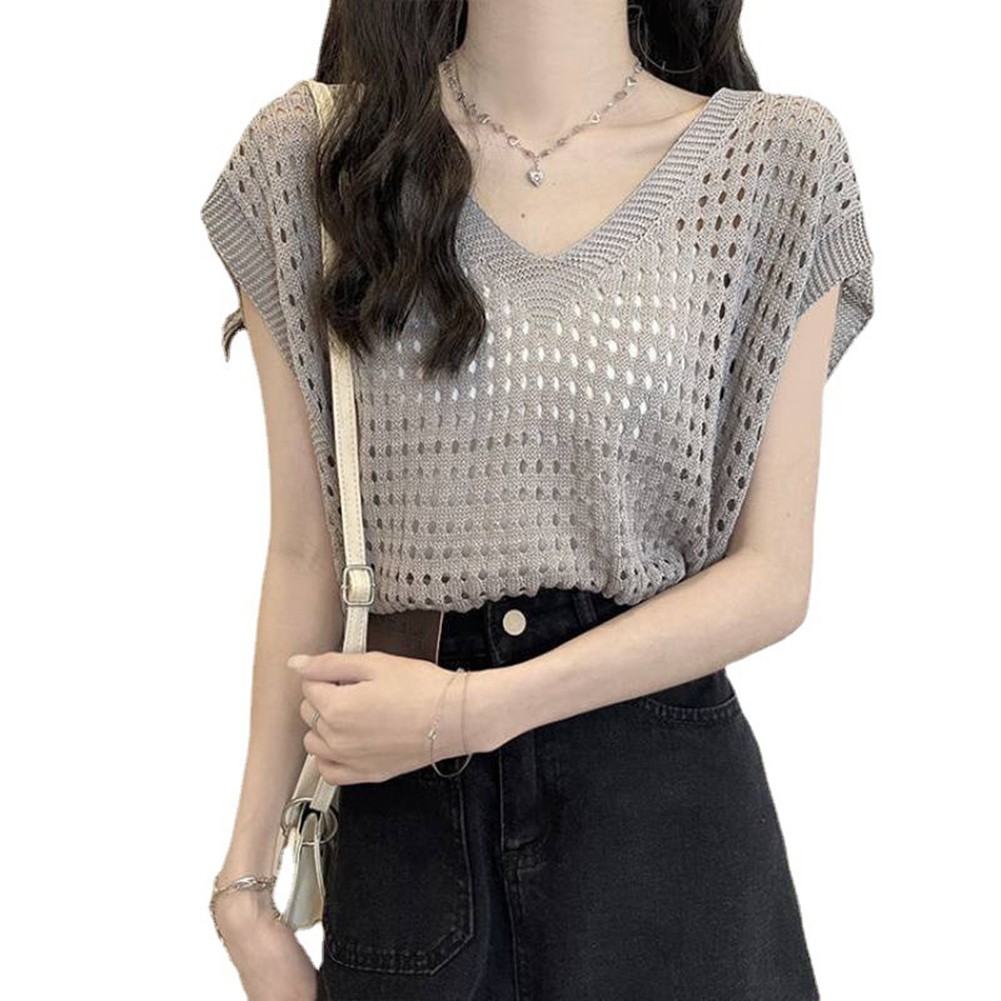 Fashionable Short Sleeve Vest with Exposed Collarbone for Everyday Use - Picture 18 of 23