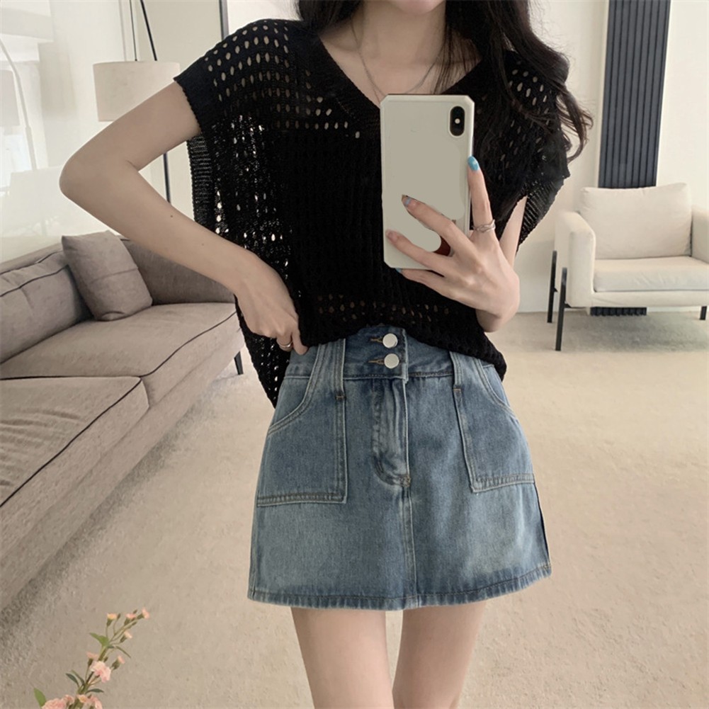 Fashionable Short Sleeve Vest with Exposed Collarbone for Everyday Use - Picture 20 of 23