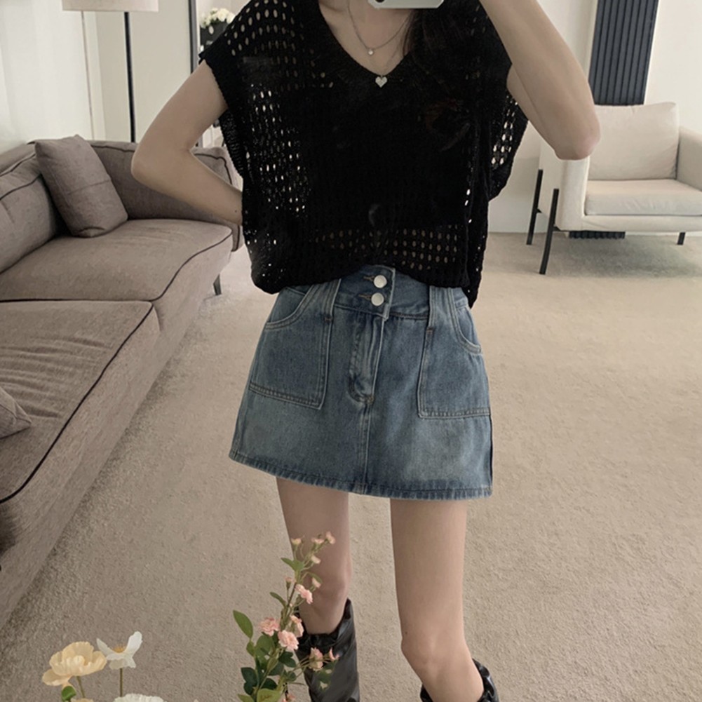 Fashionable Short Sleeve Vest with Exposed Collarbone for Everyday Use - Picture 19 of 23