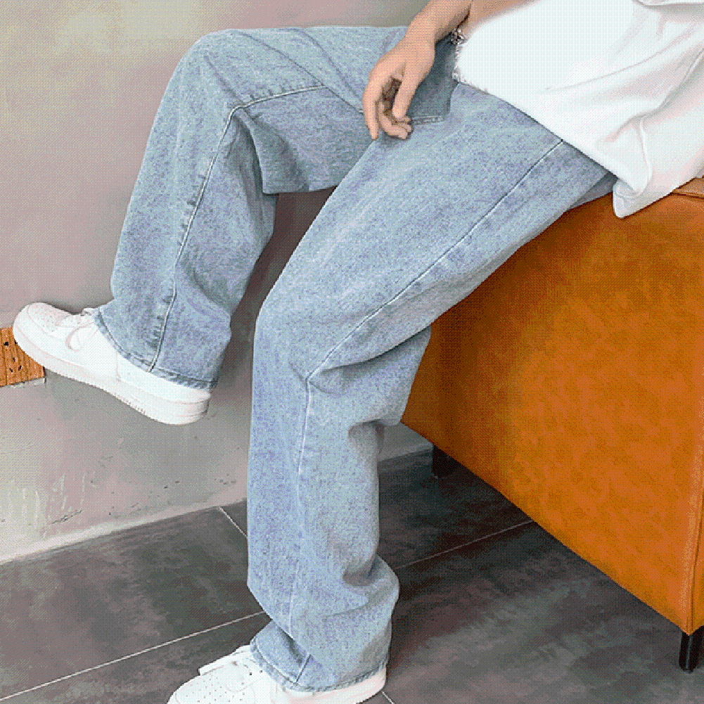 Bequeme einfarbige Herrenjeans im Drape Style für alle Jahreszeiten - Bild 18 von 48