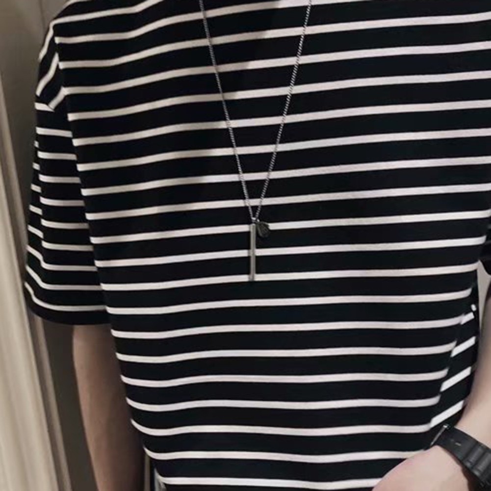 Half Sleeve Mens Shirt in Trendy Stripe Pattern Great for Any Occasion - Picture 15 of 57