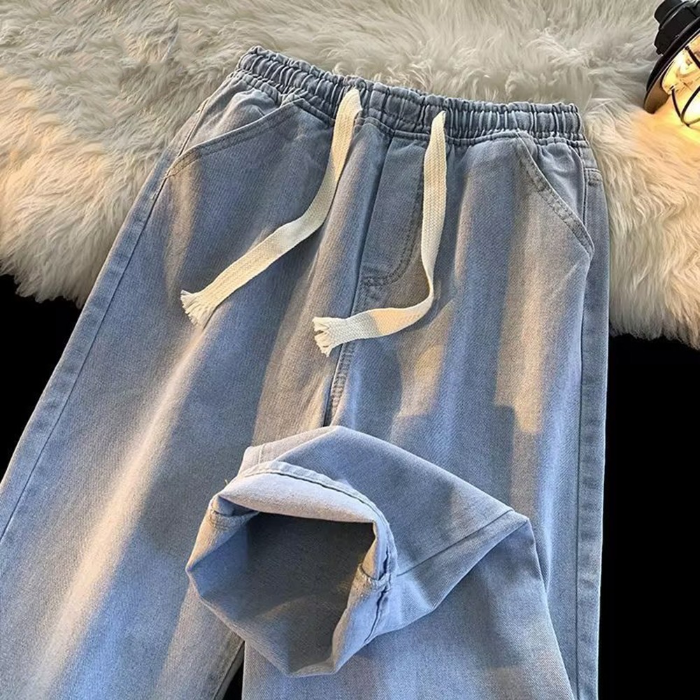 Stylish Mens Jeans with Elastic Waist and Loose Fit for Casual Outings - Picture 10 of 13