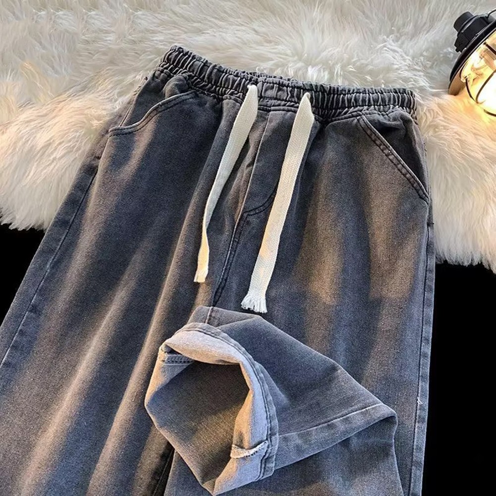 Stylish Mens Jeans with Elastic Waist and Loose Fit for Casual Outings - Picture 13 of 13