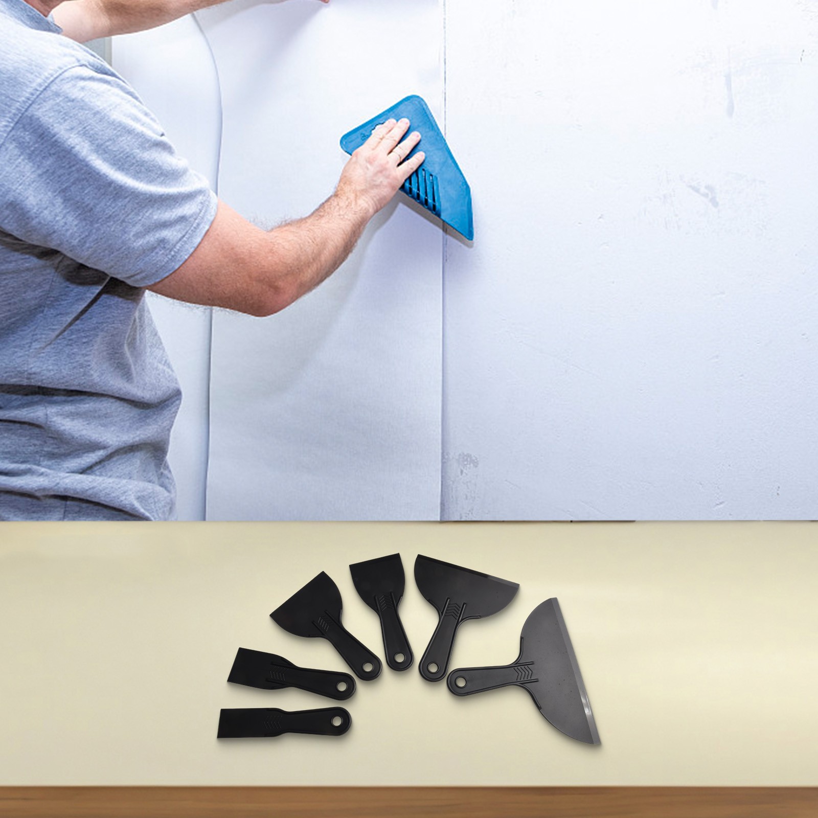Plastic Spatula Set for Applying Plaster and Patching Walls Effectively - Picture 51 of 54