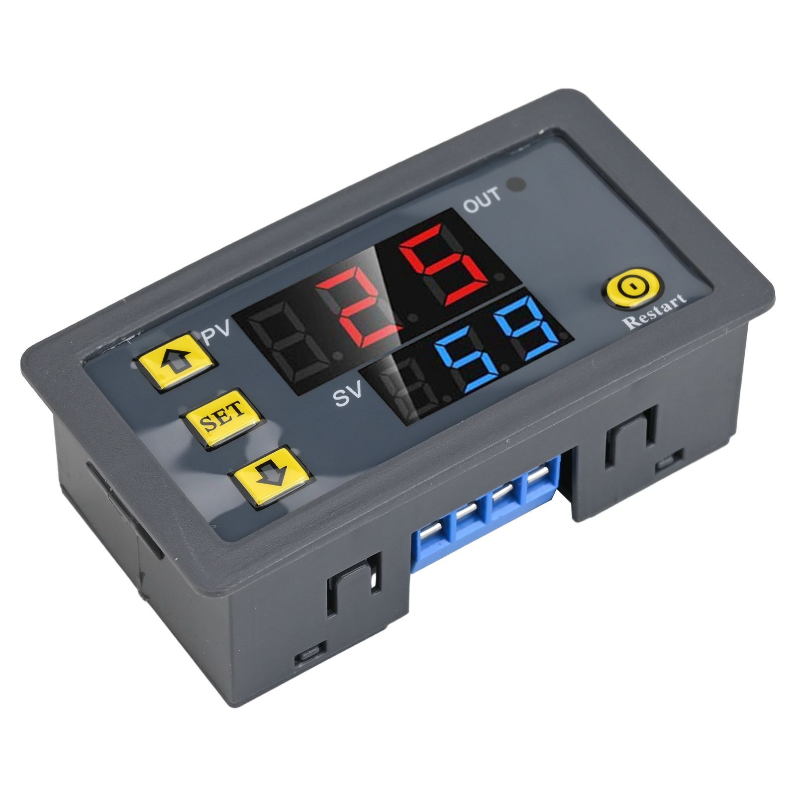 Dual Display Digital Delay Relay Adjustable Timer Control Switch for ...