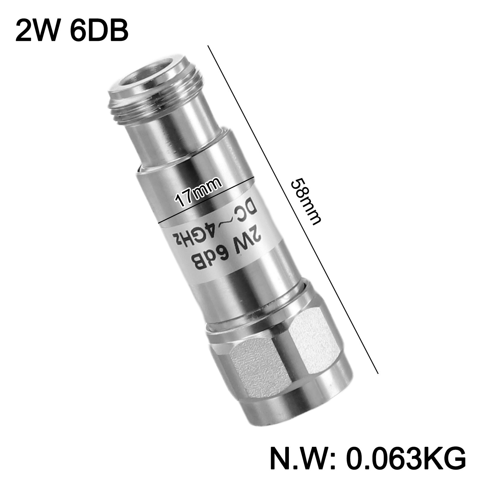 Attenuatore Fisso Affidabile Segnale RF 2W Tipo N per DC a 4GHz - Foto 19 di 52