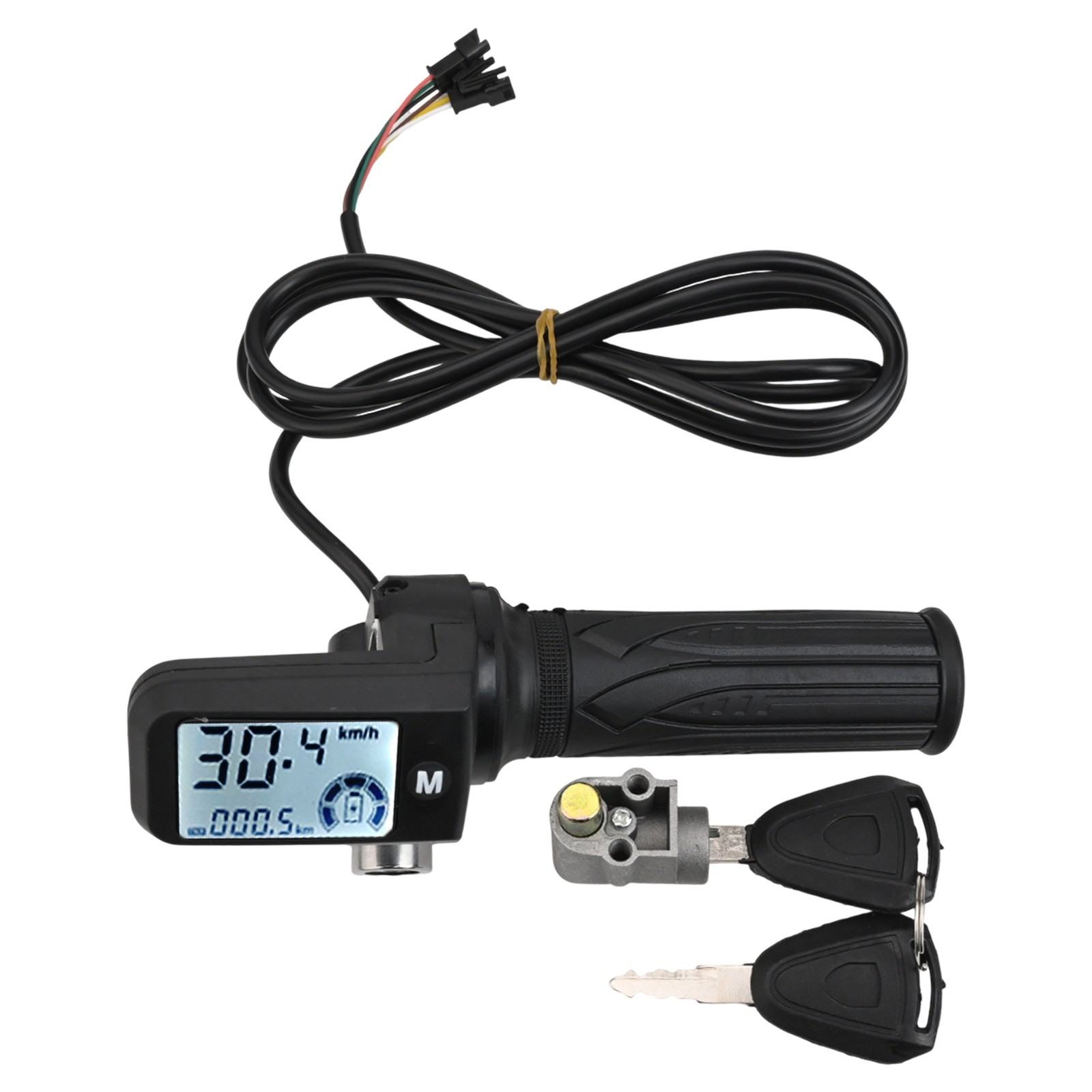 E Bike Throttle Control 48V Handle Grip with Integrated LCD Display & Key Locks - Picture 44 of 48