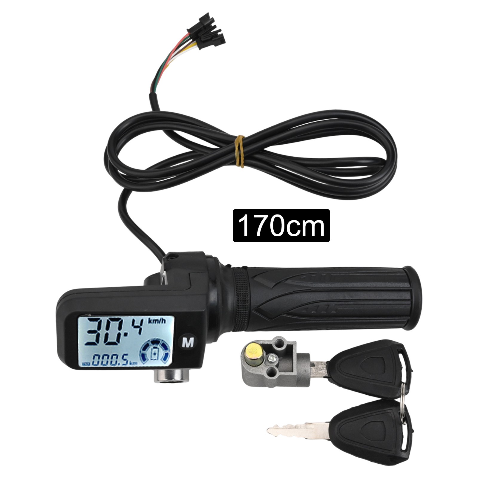 E Bike Throttle Control 48V Handle Grip with Integrated LCD Display & Key Locks - Picture 38 of 48
