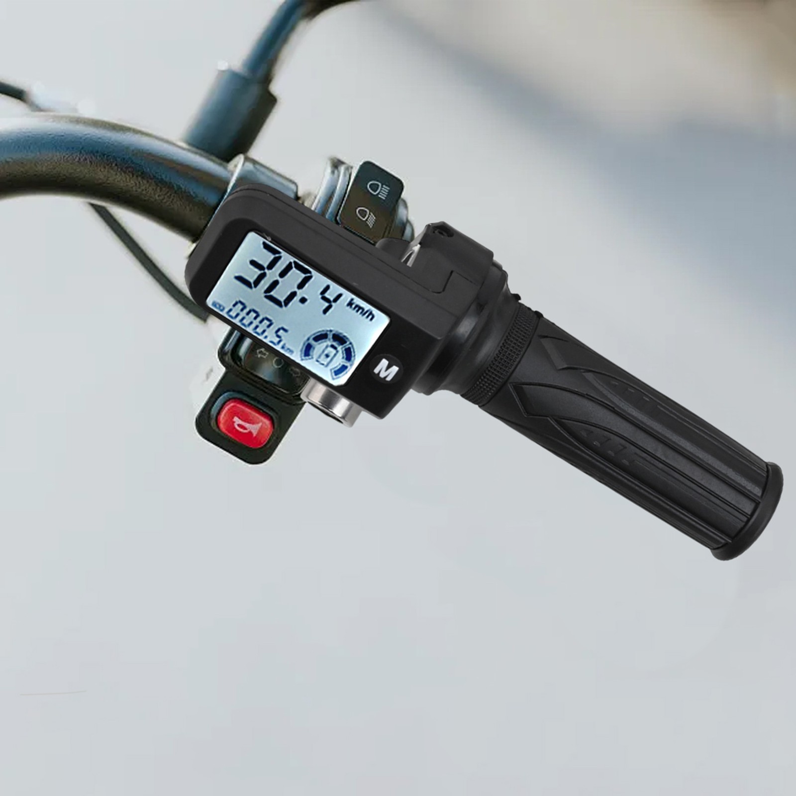 E Bike Throttle Control 48V Handle Grip with Integrated LCD Display & Key Locks - Picture 43 of 48