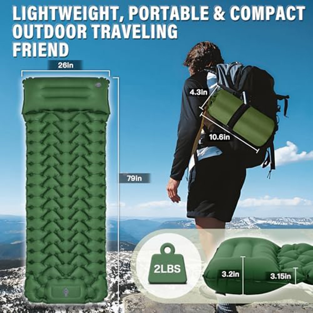 Ultraleichte selbstaufblasende Isomatte für Outdoor-Aktivitäten und Reisen - Bild 18 von 38