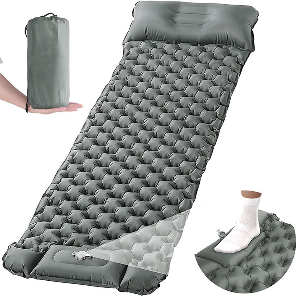 Compact Self Inflating Sleeping Pad with Pillow for Comfortable Outdoor Sleep