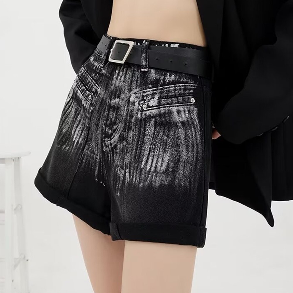 Essential Damen Freizeitkleidung Hot Girl Style High Waist Vintage Wash Shorts - Bild 16 von 42