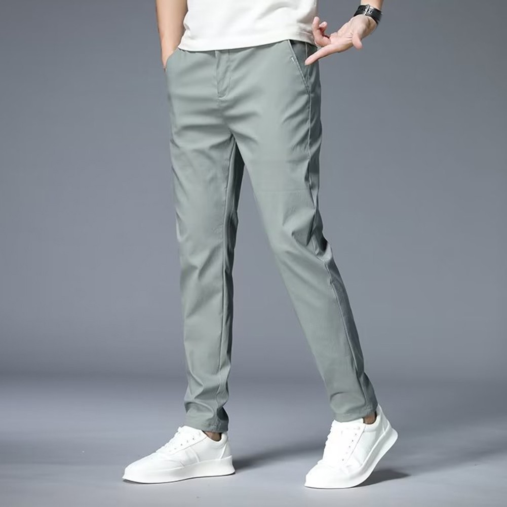 Everyday Mens Casual Trousers with Medium Waist Design and Comfortable Fit