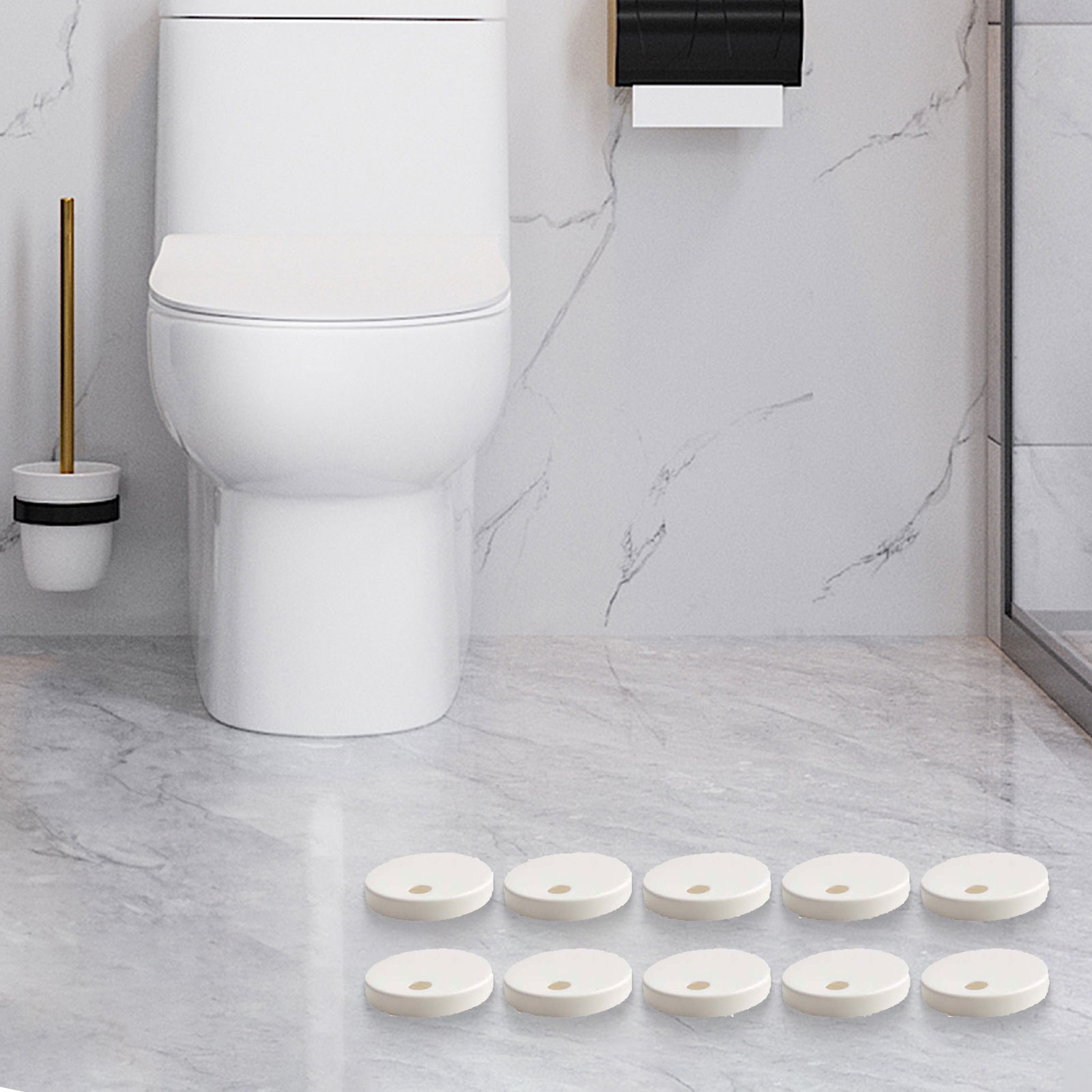 Verschiedene Größen erhältlich für elegante weiße Kunststoff WC-Schrauben Abdeckungen - Bild 29 von 53