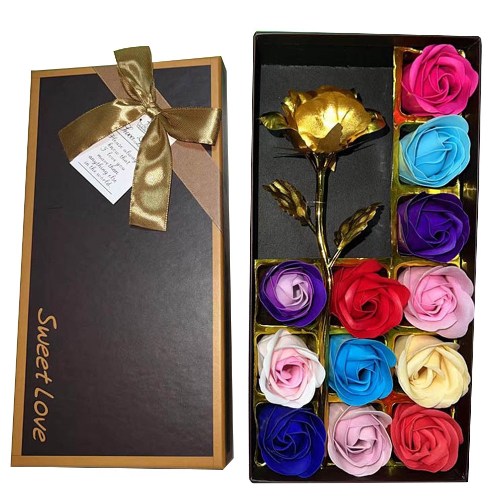 Women’s Day Valentine’s Day Present 18 Roses Soap Flower Present Box New