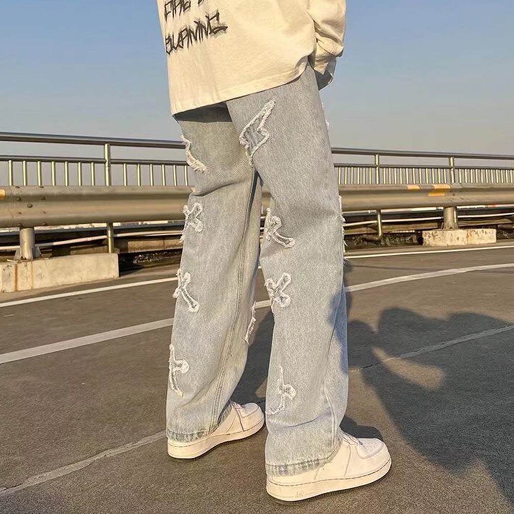 Herren Street Style Straight Leg Jeans mit bequemer Passform und Design - Bild 14 von 42