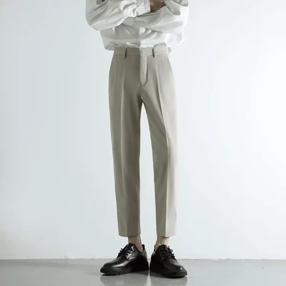Men's Straight Leg Casual Trousers Designed for Business and Everyday Comfort - Picture 13 of 47