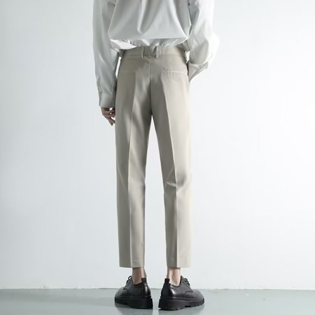 Men's Straight Leg Casual Trousers Designed for Business and Everyday Comfort - Picture 16 of 47