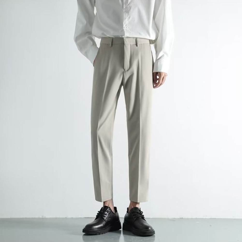 Men's Straight Leg Casual Trousers Designed for Business and Everyday Comfort - Picture 17 of 47