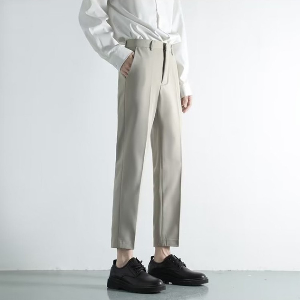Men's Straight Leg Casual Trousers Designed for Business and Everyday Comfort - Picture 15 of 47