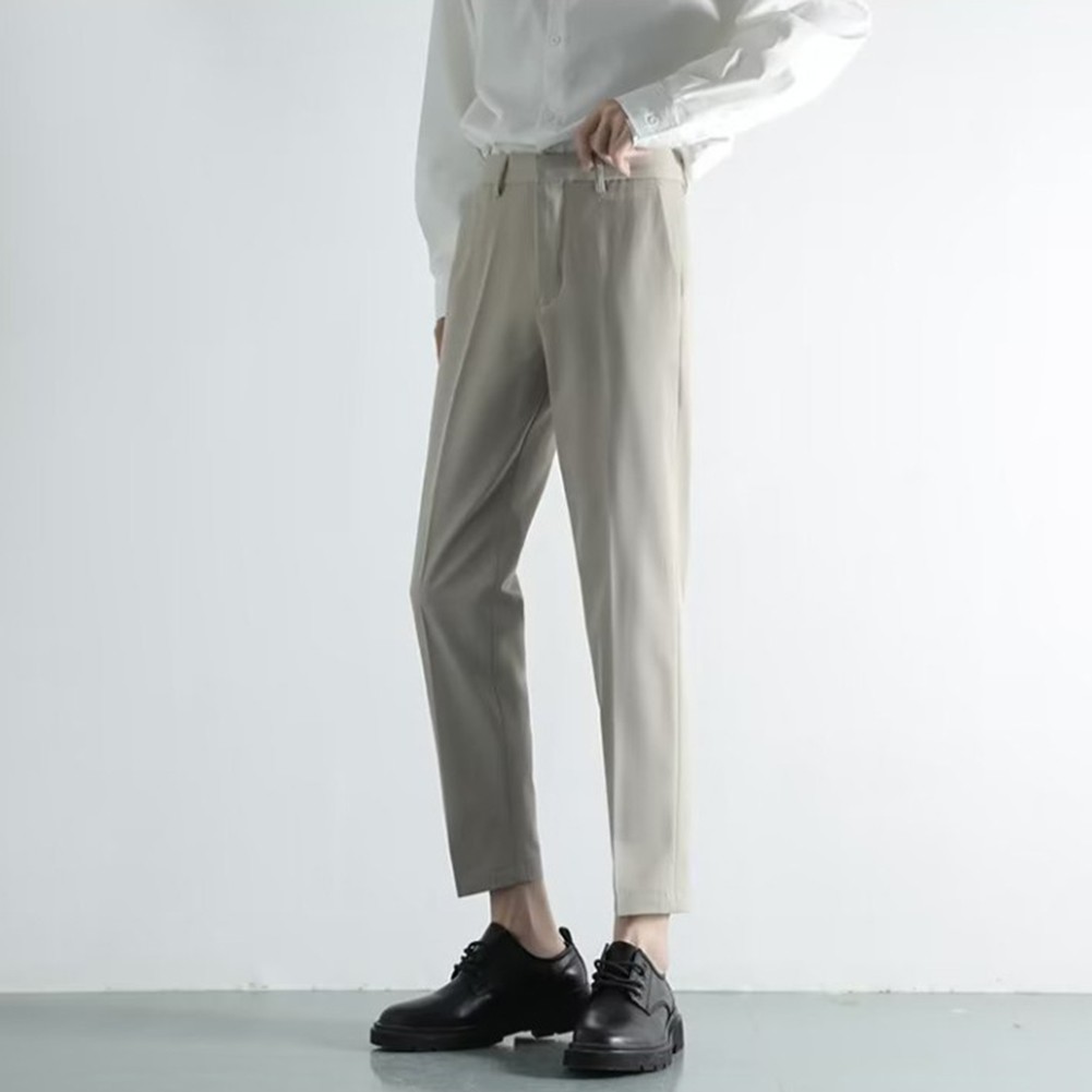 Men's Straight Leg Casual Trousers Designed for Business and Everyday Comfort - Picture 14 of 47