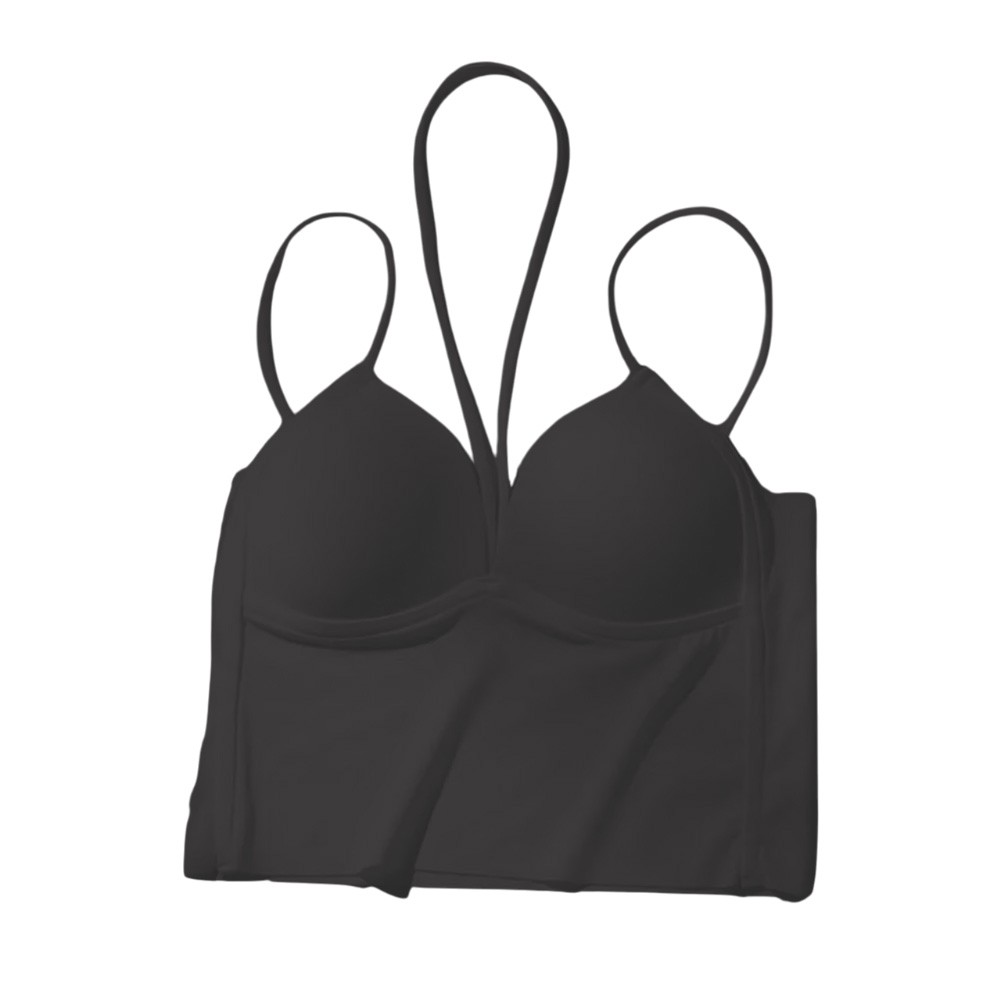Damen Sommer Yoga Weste tiefer V-Ausschnitt mit verstellbaren Trägern in Unifar - Bild 26 von 27