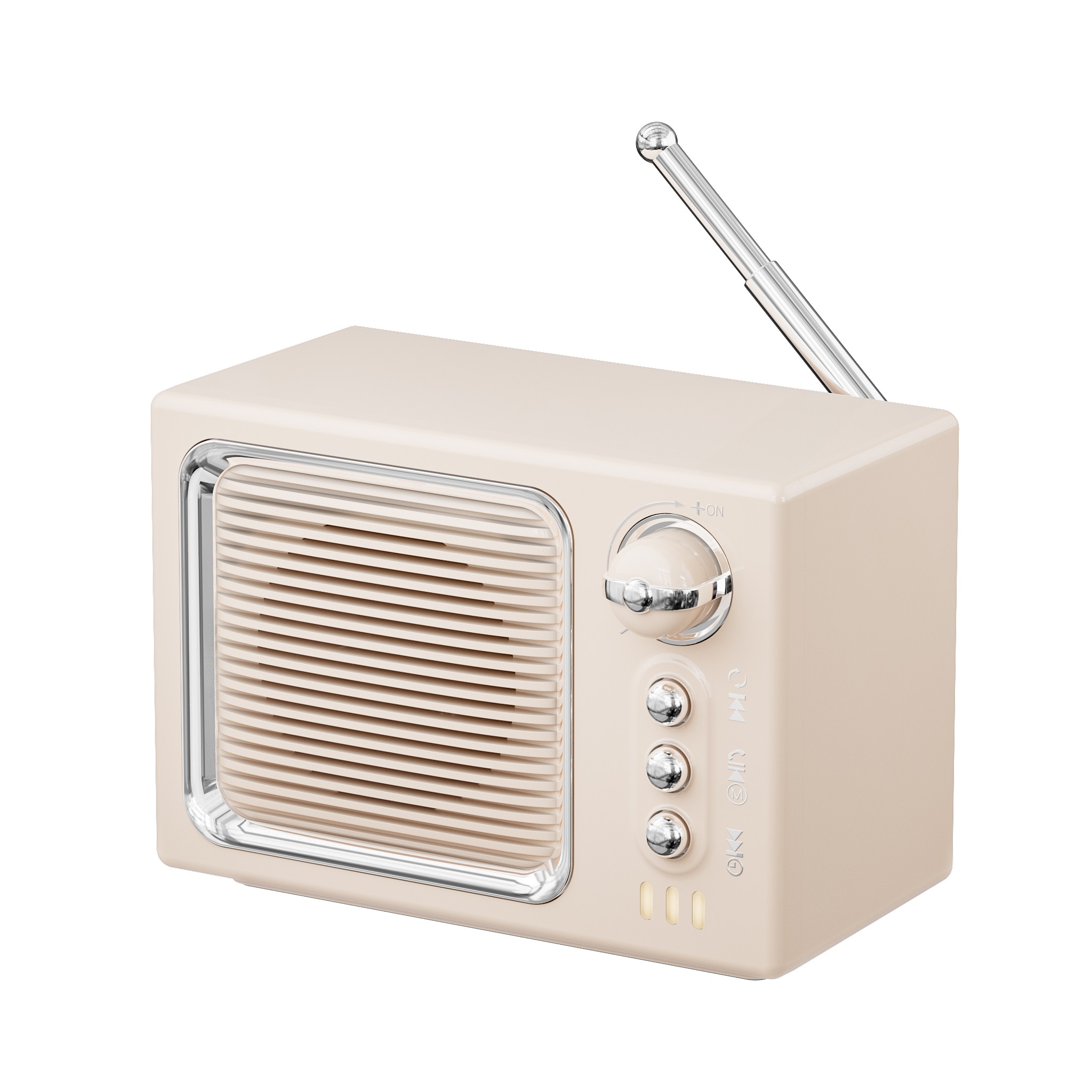 Compact Wireless Speaker with Multiple Playback Options and Retro Style - Bild 13 von 17