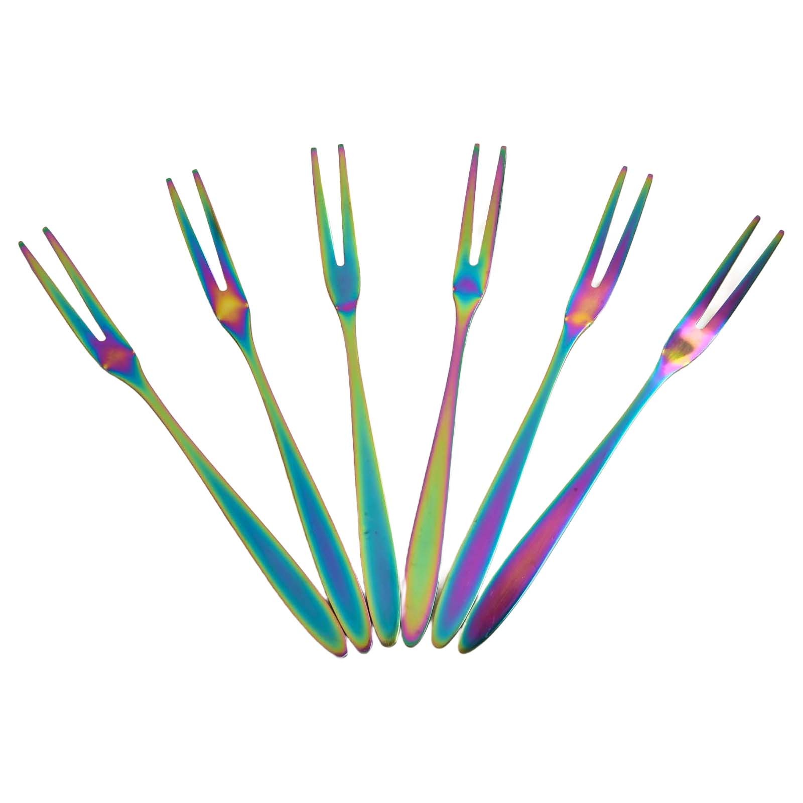 Practical Stainless Steel Fruit Forks for Convenient Snacking Set of 6 - Picture 32 of 55