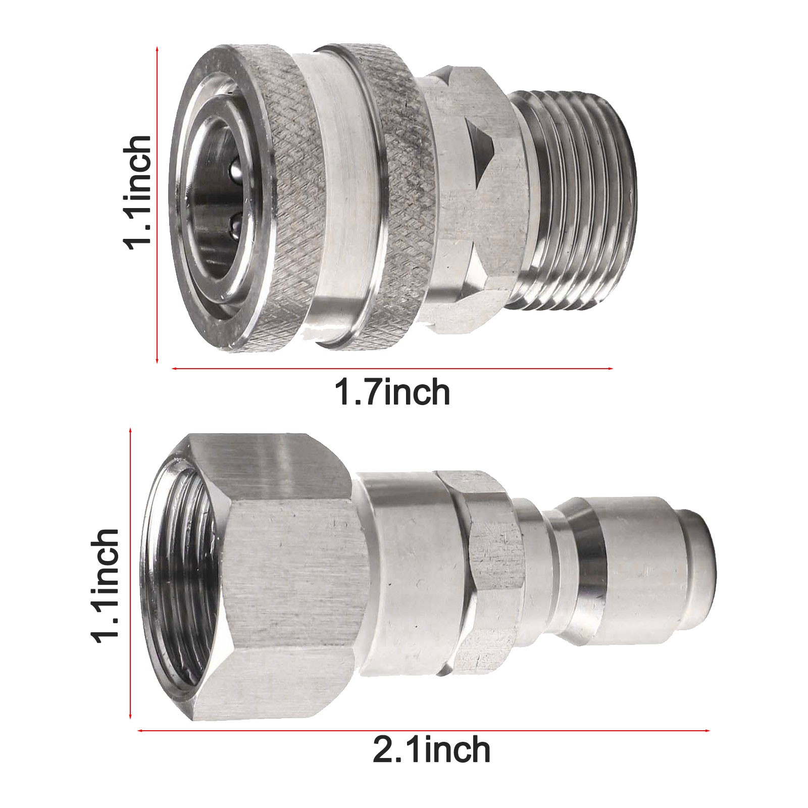 Quick and Easy Hose Connection for Pressure Washer NPT 3/8 Inch to M22 Thread