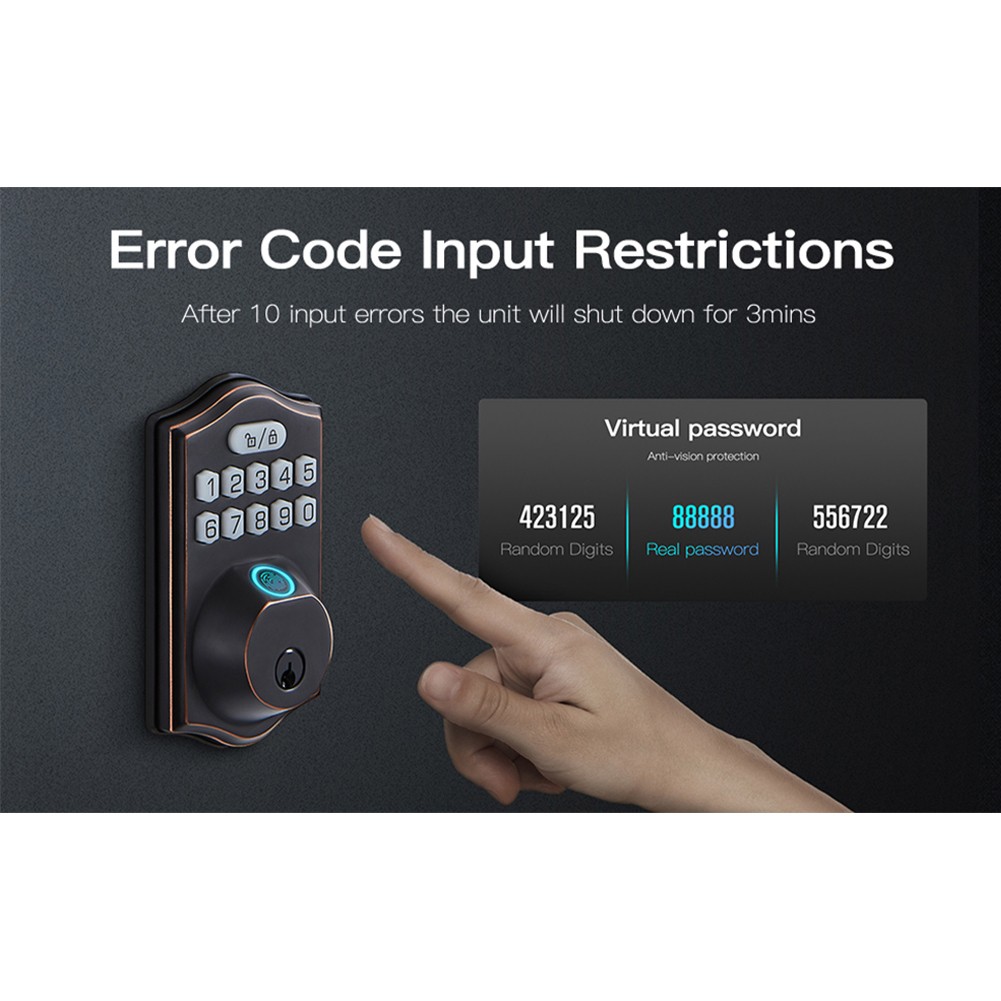 100 Benutzerkapazität Fingerabdruck Türschloss Code für gemeinsame Räume Sic - Bild 24 von 32