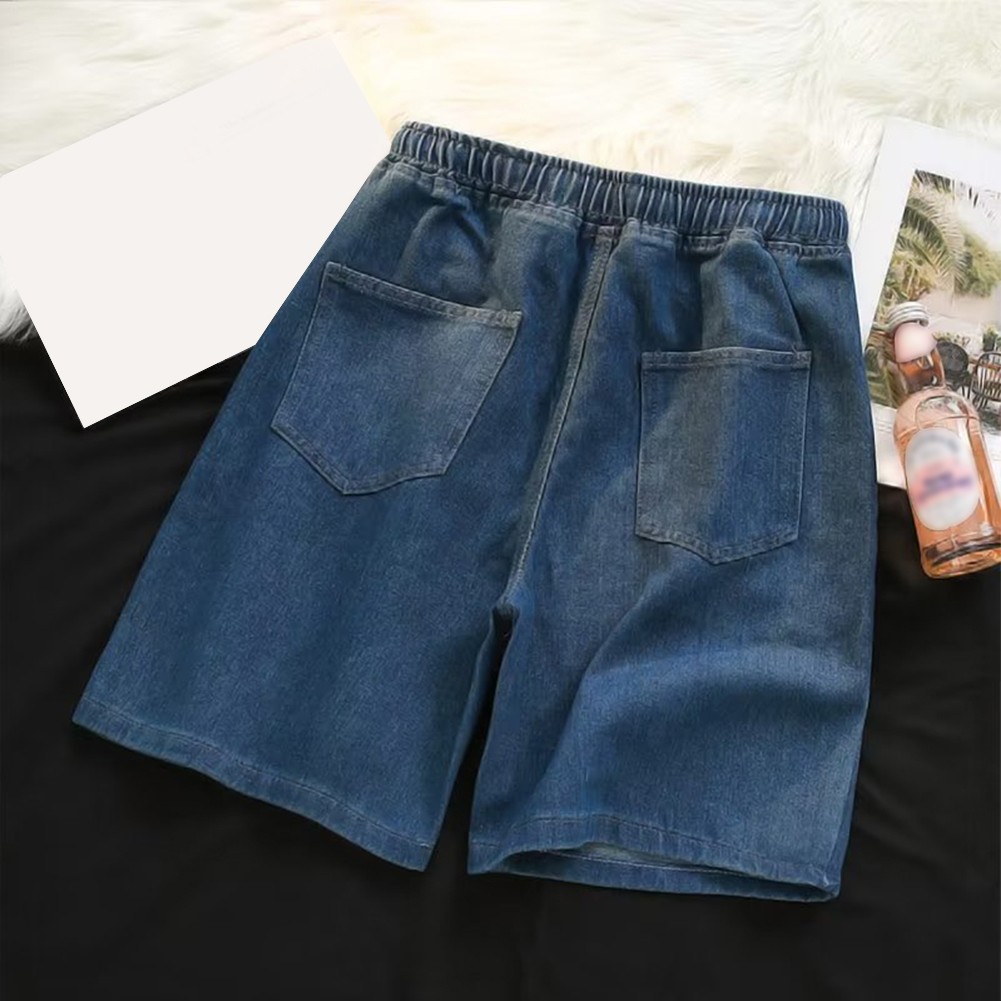 Baggy Hip Hop Jean Shorts for Men Retro Casual Summer Streetwear Style - Picture 16 of 44