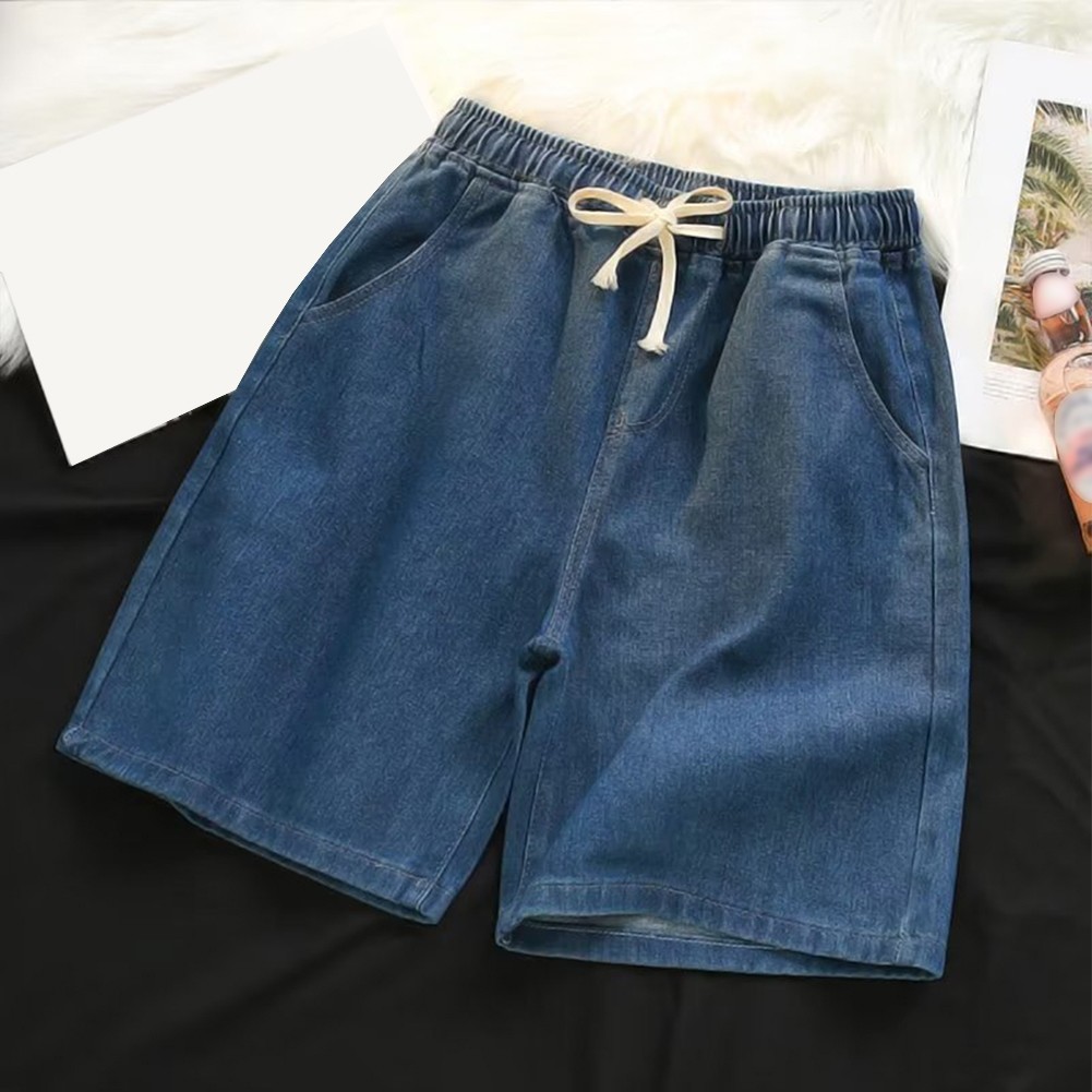Baggy Hip Hop Jean Shorts for Men Retro Casual Summer Streetwear Style - Picture 14 of 44